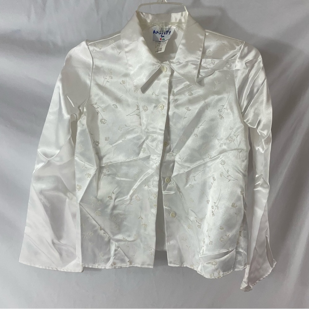 Anxiety for Kids White Button Down Shirt